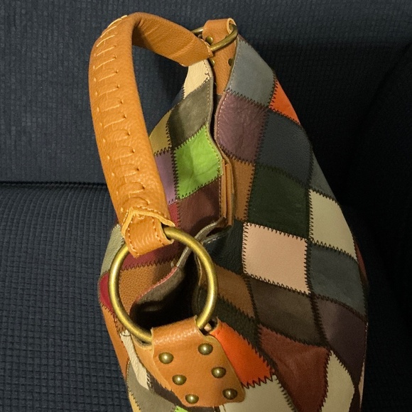 Vintage Patchwork Hobo Leather Bag - Picture 3 of 7